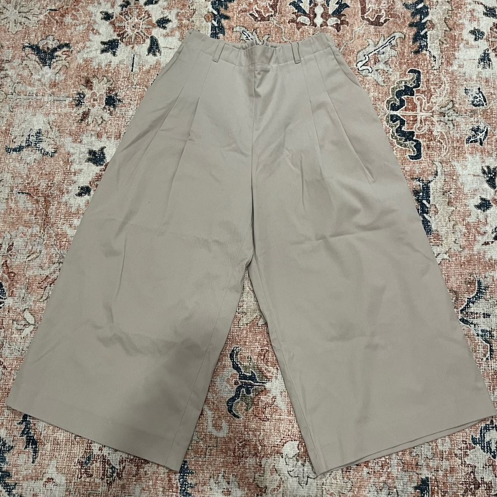 River Island Men's Beige Wide-Leg Chinos